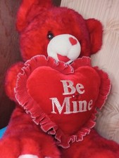 22"Beautiful Valentine Sweetheart Bear Red Retro Be Mine Embroid"2008 Dan Dee