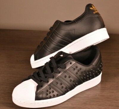 adidas Originals Womens Superstar - Shoes Black/Gold Size 09.0