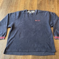 Vintage Made In USA 90s Y2K Tommy Hilfiger Fleece Crew Neck Sweatshirt; Mens L
