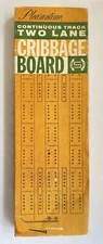 Pacific Game Co Pleasantime #715 Continuous Track Two Lane Cribbage Board 1967 