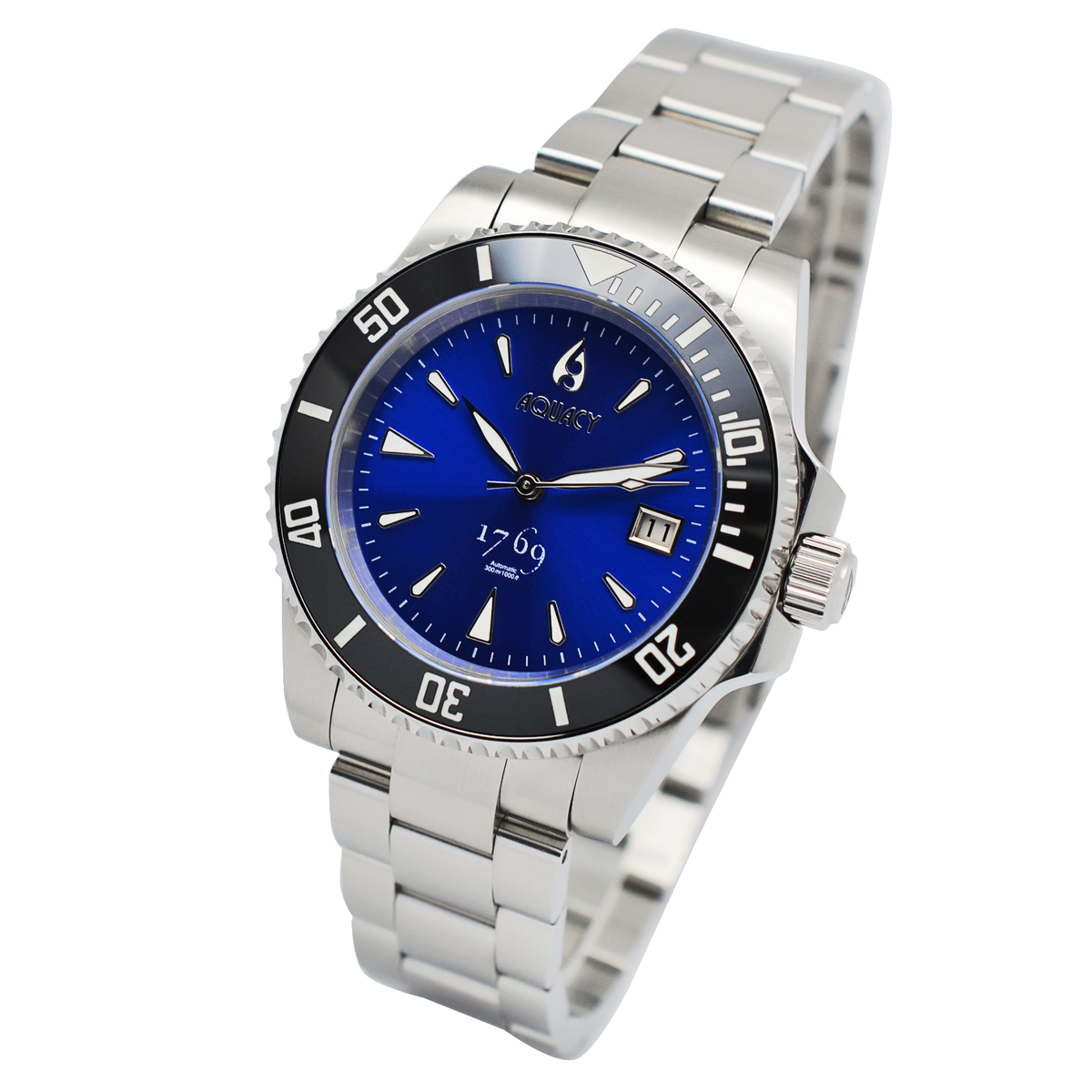 Aquacy 1769 Hei Matau Men's Automatic 300M Blue Dive Watch ETA SWISS  MOVEMENT