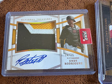 2023 National Treasures ENDY RODRIGUEZ RC Material Signatures Gold /25 Pirates