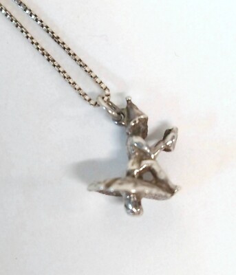 Pixie Fairie Fairy Fae Mushroom Reading Book 925 Silver Pendant Chain Necklace