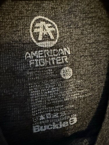 American Fighter Waffle Knit Thermal Long Sleeve Y2K Buckle Brand Shirt Men 2XL - Bild 7 von 7