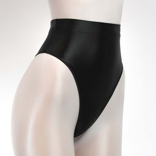 Womens Shiny Satin Wet Look Panties Thong G-string High Waist Underwear Knickers - Picture 18 of 24