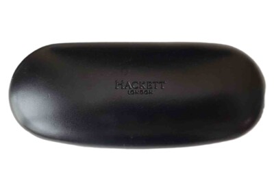 Hackett London Eyeglasses Sunglasses Hard Case Black Clam Shell Men's
