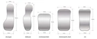 Dental Orthodontic Intraoral Photographic 2sided Rhodium Glass Mirrors 5pcs/kit