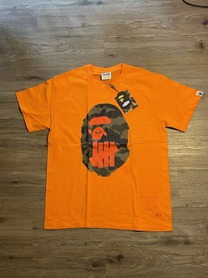 BAPE x Undefeated Ape Head Camo Logo T-Shirt Orange | eBay