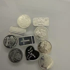 LOT of 10 x 1 Gram Silver Rounds  .999 Fine ~ Fractional Mix - Unique Designs!