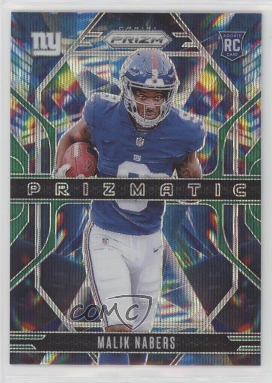 2024 Panini Prizm Prizmatic Green Wave Prizm Malik Nabers #13 0p92