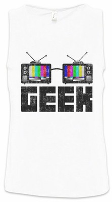 Geek TV Glasses Herren Tank Top Nerd Television Testbild Test Fernseher Picture