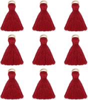 100 StüCk Mini Quasten AnhäNger Rot Quasten Charm FüR Schmuckherstellung
