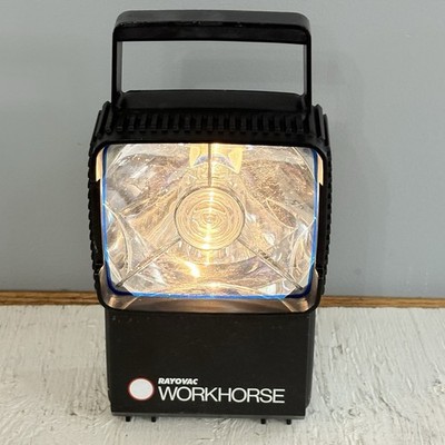 Vintage Rayovac  Workhorse Flashlight- Battery included Worklight Light