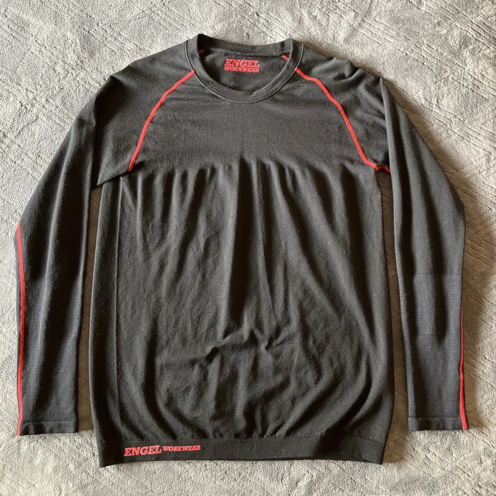 ENGEL Workwear Men's Base Layer Long Sleeve Shirt, Organic Merino Wool Blend 2XL