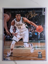 Giannis Antetokounmpo Signed 8x10 Photo - Early Year Autograph w/ COA - Gold Ink