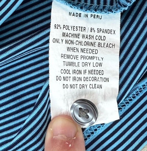 Greyson Polo Blue Short Sleeve Striped Shirt Men’s Sz XL - Picture 6 of 9