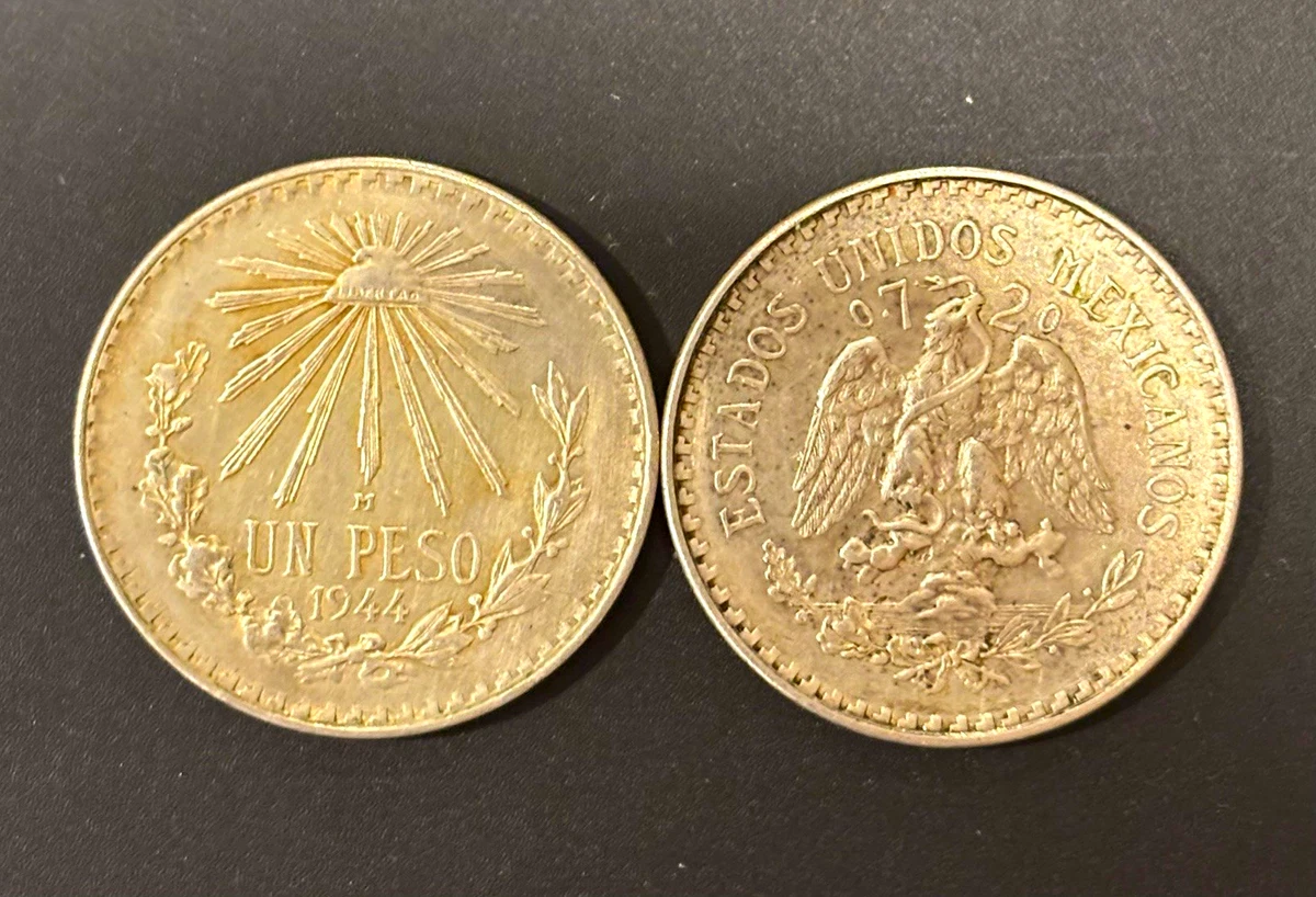25+ 1 Peso 1944 Year Silver Mexican Coins (1905-Now) for sale