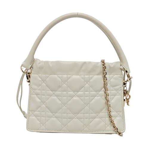 DIOR Lady Dior Milly Handbags Suede White Free Shipping | Duties Paid