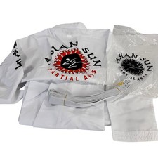 Asiático Sol Judo Gi Kimono Uniforme Chaqueta Pantalones Blanco Talla 6 Artes Marciales Adulto