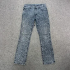 DG2 by Diane Gilman Jeans Womens 10 Blue Acid Wash Straight Leg Stretch Denim