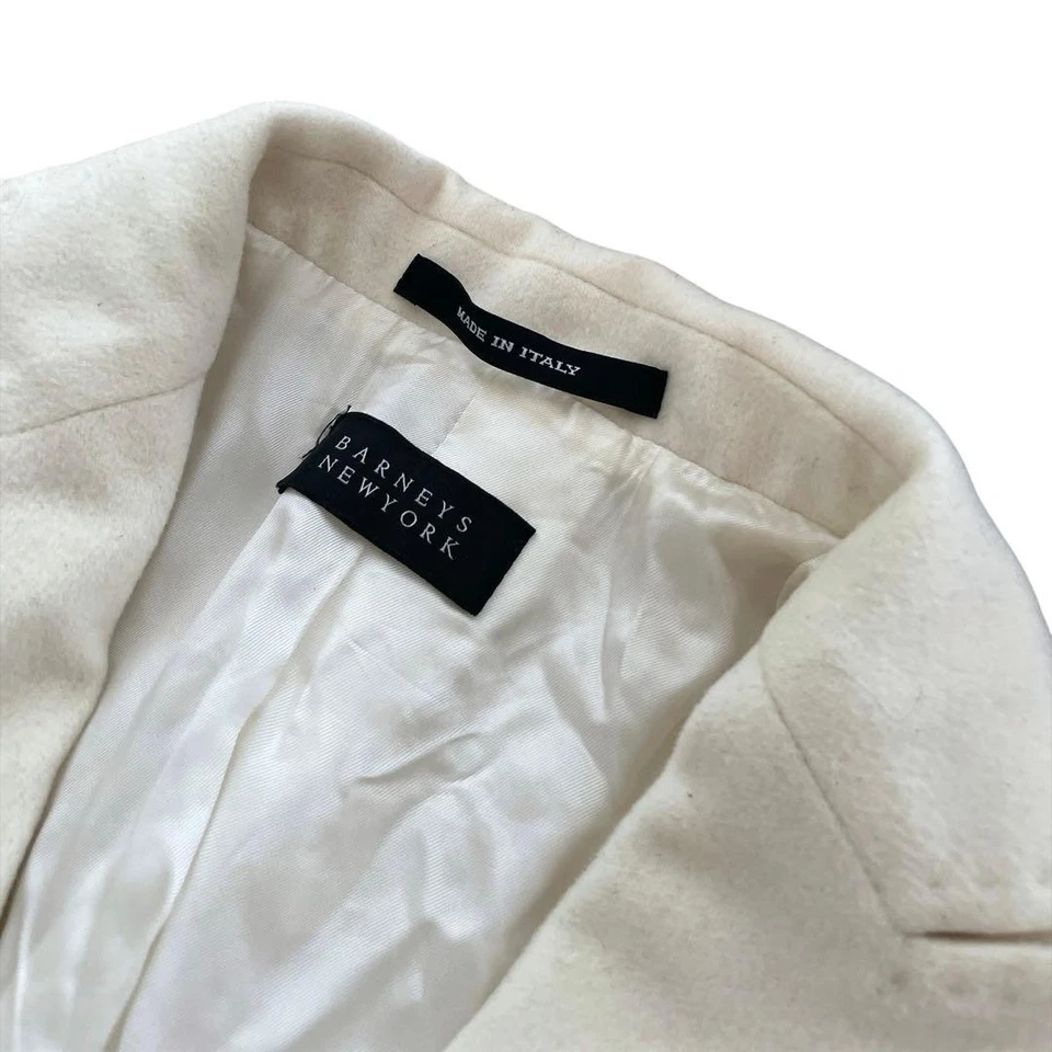 Abrigo Chester BARNEYS NEWYORK Loro Piana Lana Blanco Largo Talla 38 Foto 3 de 4