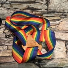 Rainbow Suspenders Adult Adjustable 2 Inch Wide Pride Mork Vibrant Colorful
