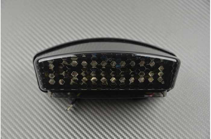 Feu stop LED fumé noir étanche à clignotants pour Buell S1