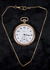 1919 ELGIN GOLD FILLED POCKET WATCH GRADE 345 CLEANED & SERVICED Read JFJ 39
