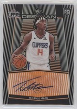 2019-20 Panini Obsidian Rookie Electric Etch Orange 35/50 Terance Mann Auto zu1