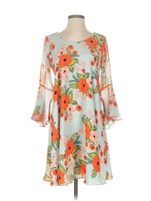 Paper Crown + Rifle Paper Co Women Orange Casual Dress XS