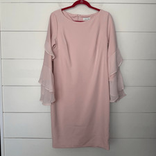 Calvin Klein Women’s 12 Pink Flowy Career Office Core Dress