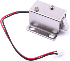 Electromagnetic Solenoid Lock, DC 12V 0.83A Door Drawer Tongue down Slim Design