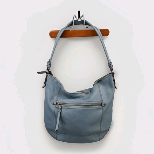 The Sak Sequoia Leather Hobo Shoulder Bag Rare Colorful Liner Maritime Blue VGUC