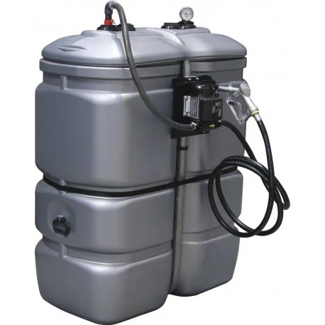 Cuve de stockage gasoil PEHD DP 750 litres avec pompe - Photo 1/1