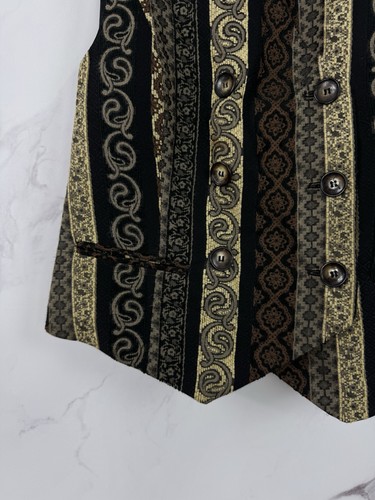 Vintage Taifun Bohemian Pattern Vest Elegant Waistcoat 40 - Picture 4 of 14