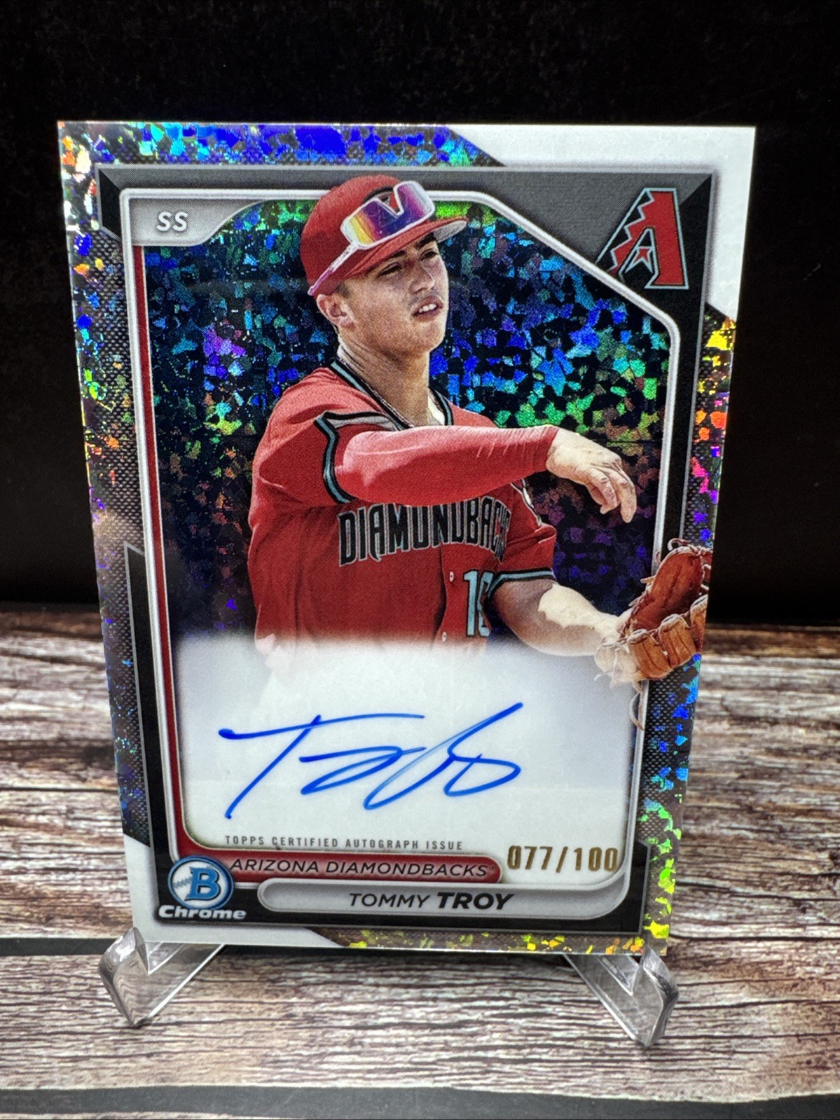 2024 Bowman Tommy Troy Chrome Prospect Mini Diamond Auto /100 #CPA-TT (RC)