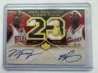 Michael Jordan LeBron James 2006 Exquisite Dual Patch Auto UD REPRINT RP Card