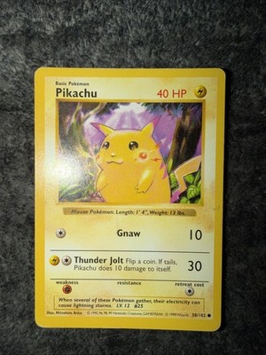 Pikachu (Red Cheeks) 058/102 Base Set (Shadowless) Regular