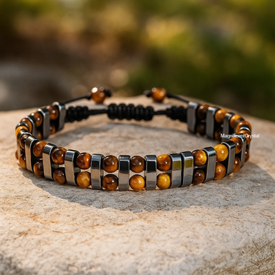 #ad #ad Premium Tiger’s Eye amp; Hematite Bracelet Genuine Stone Energy Men Jewelry Xmas $21.90