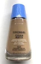 COVERGIRL Clean Matte Liquid Foundation, Oil Control #550 Creamy Beige Sealed