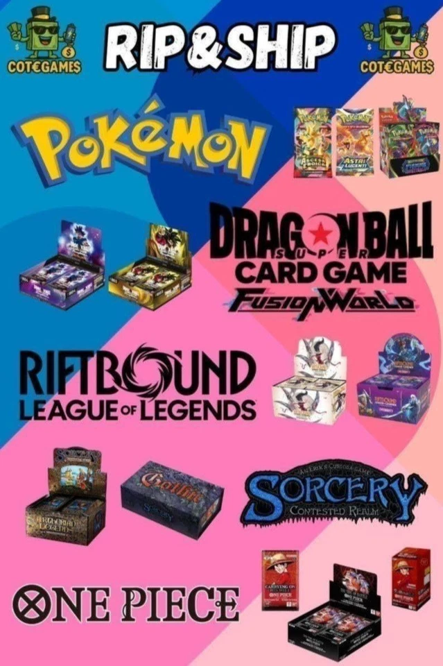 [Live] Sbustiamo [Rip&Ship] Tutti i TCG 👀Pokemon👀One Piece👀LOL👀DBS👀YGO