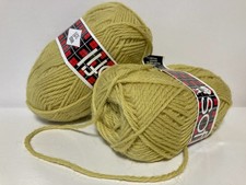 Lot De 10 pelotes De Laine Jaune: 100 % pure laine/  Fabriqué en FRANCE