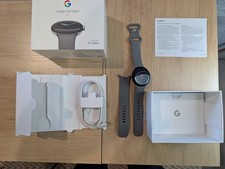 Google Pixel Watch 41mm Polished Silver Stainless Steel with Charcoal GPS LTE