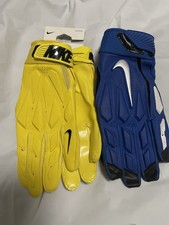 Nike D-Tack Football Gloves - Yellow/Black & Blue/Black- Size: XXL