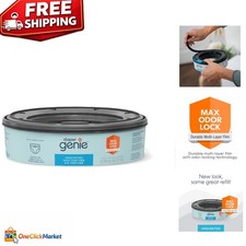 240 Count Unscented Diaper Genie Refills - Max Odor Lock for Fresh Nurseries