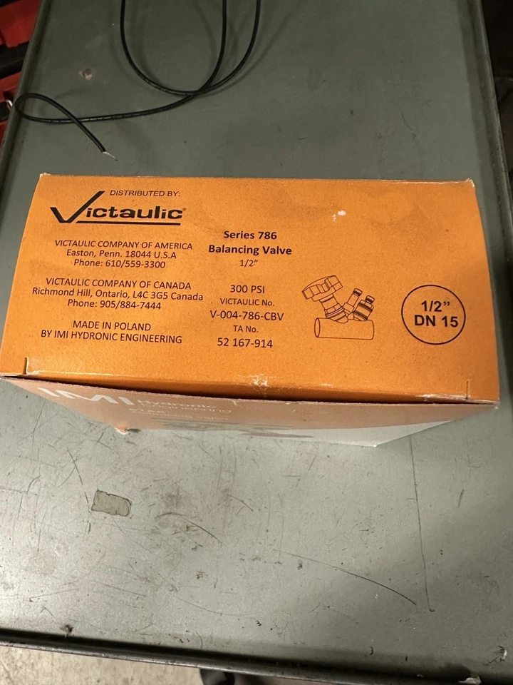 "Válvula de equilibrio de sudor de latón Victaulic Series 786 - 1/2"" V-004-786-CBV" Foto 2 de 4