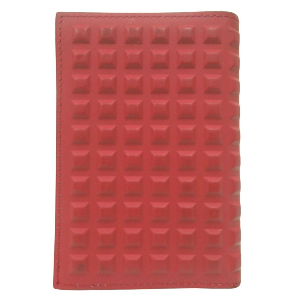 Balenciaga Grid Leather Card Case Red Women’s Italy