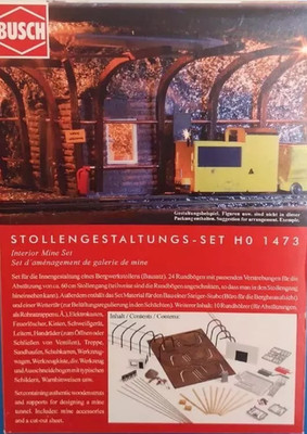 BUSCH 1473 Stollenausstattungsset , H0  neu