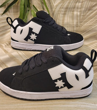 DC Court Graffik Mens 6 Black White Skate Shoes Puffy Cupsole Sneakers EXCELLENT