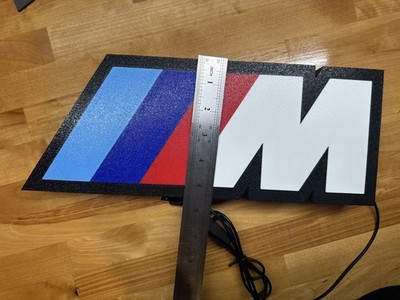 BMW M Performance Car M LED Light Sign   3D Printed   13 Inch  